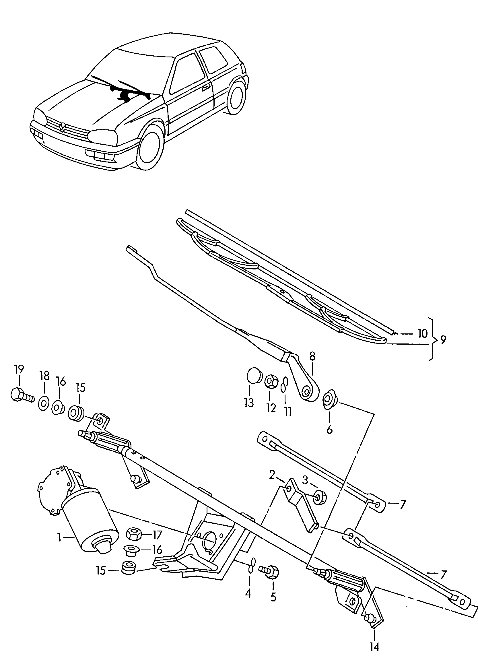 Porsche 1C0955119 - Valytuvo variklis autoreka.lt