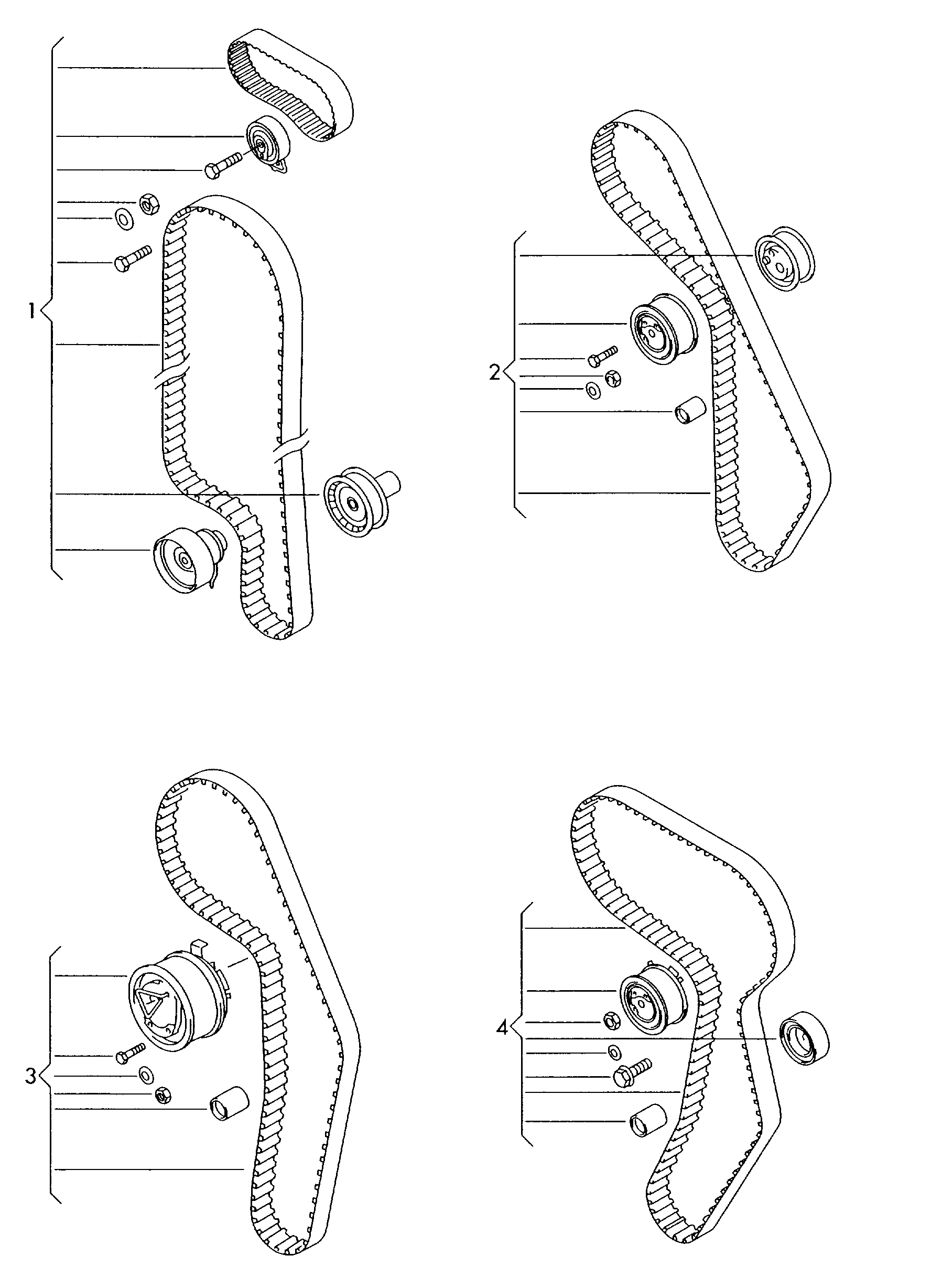 Seat 038 198 119 - Paskirstymo diržo komplektas autoreka.lt