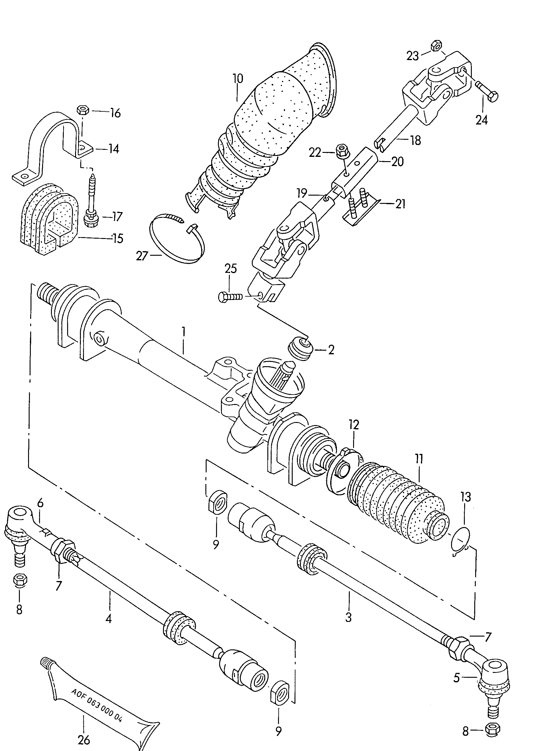 VAG 191419812 - Skersinės vairo trauklės galas autoreka.lt