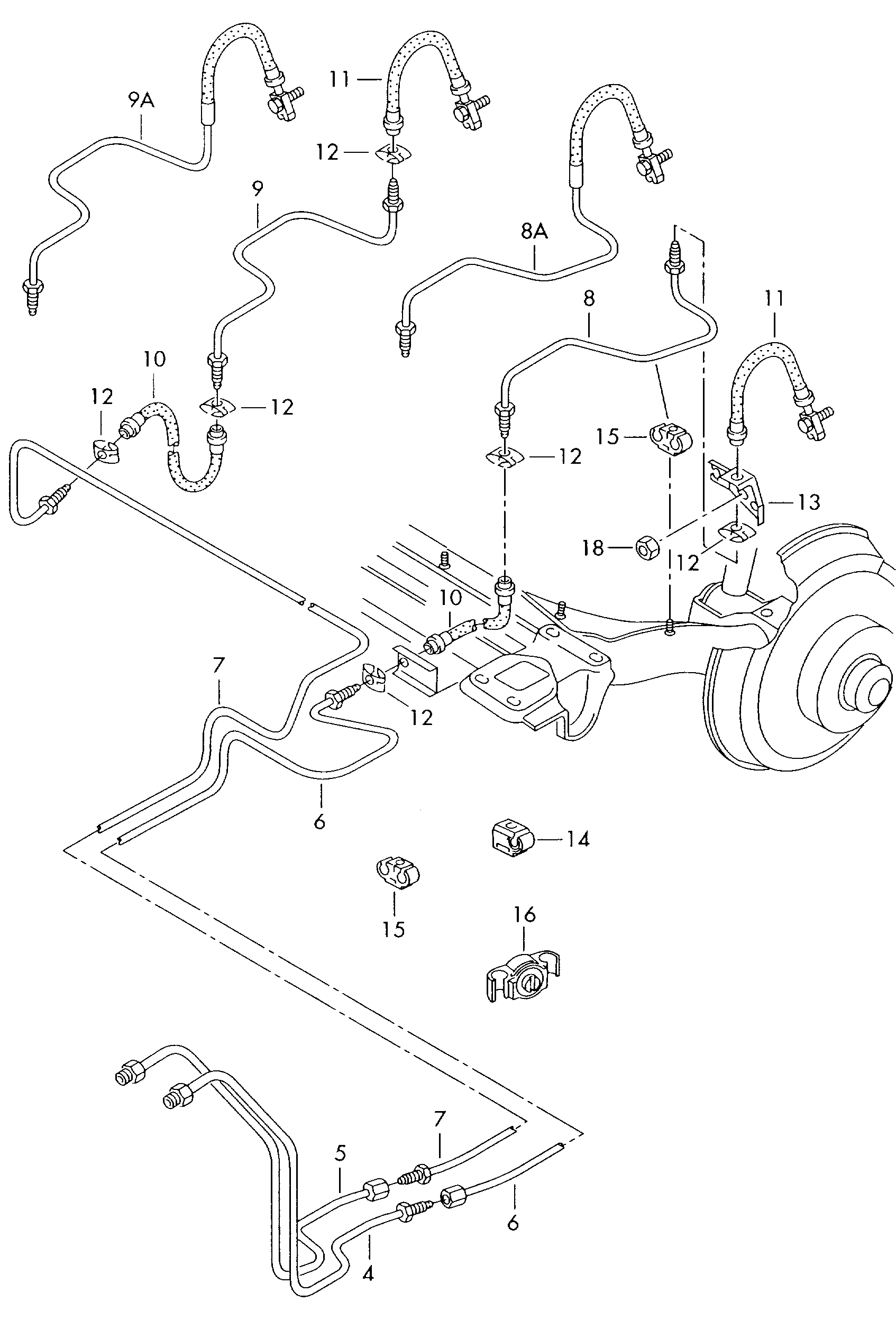 Seat 8E0 611 775J - Stabdžių žarnelė autoreka.lt