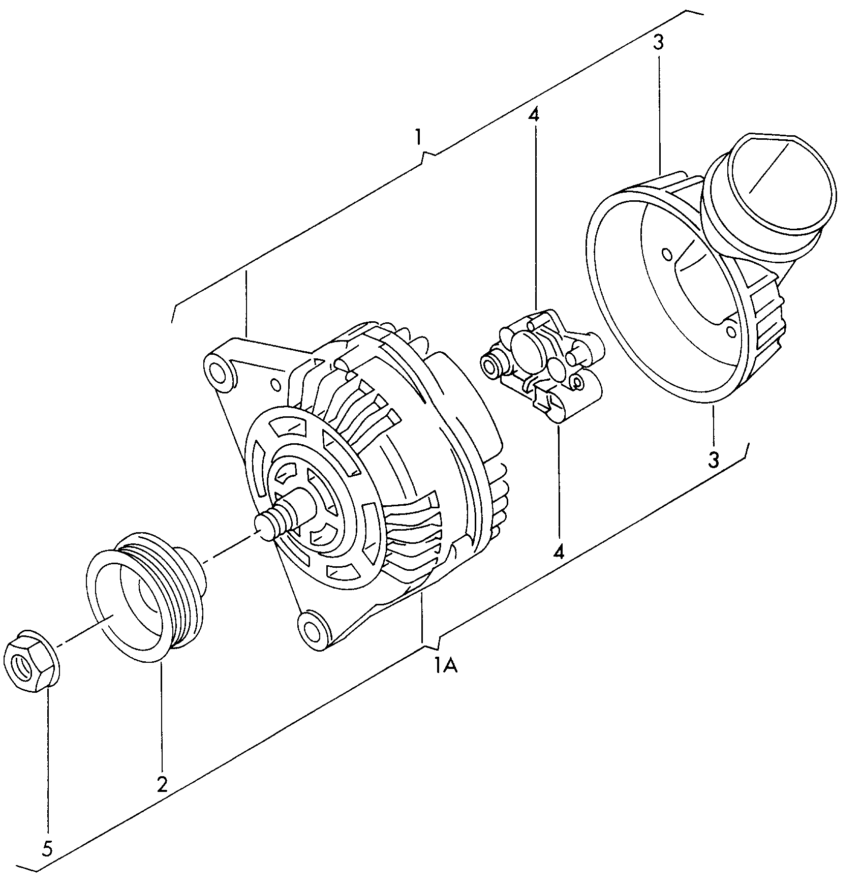 VW 030 903 023 FX - Kintamosios srovės generatorius autoreka.lt