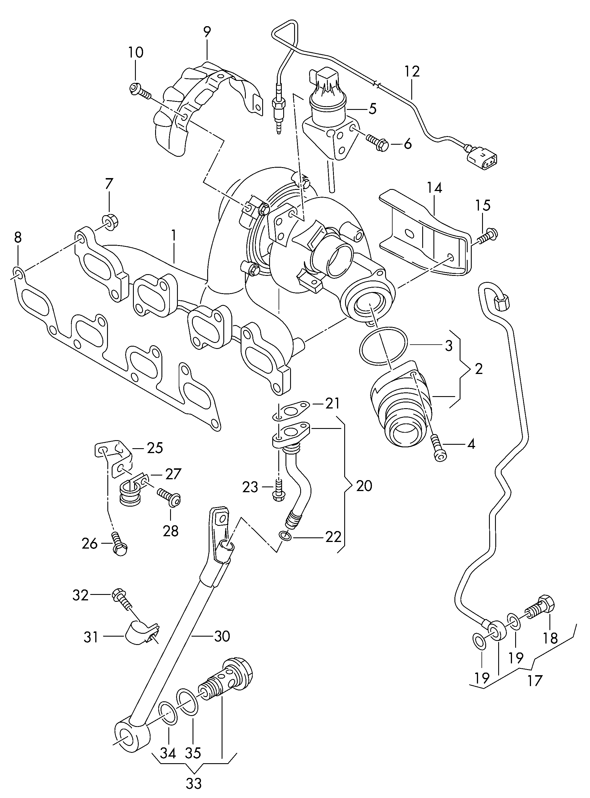 VAG 04L253039D - Tarpiklių rinkinys, išleidimo kolektorius autoreka.lt